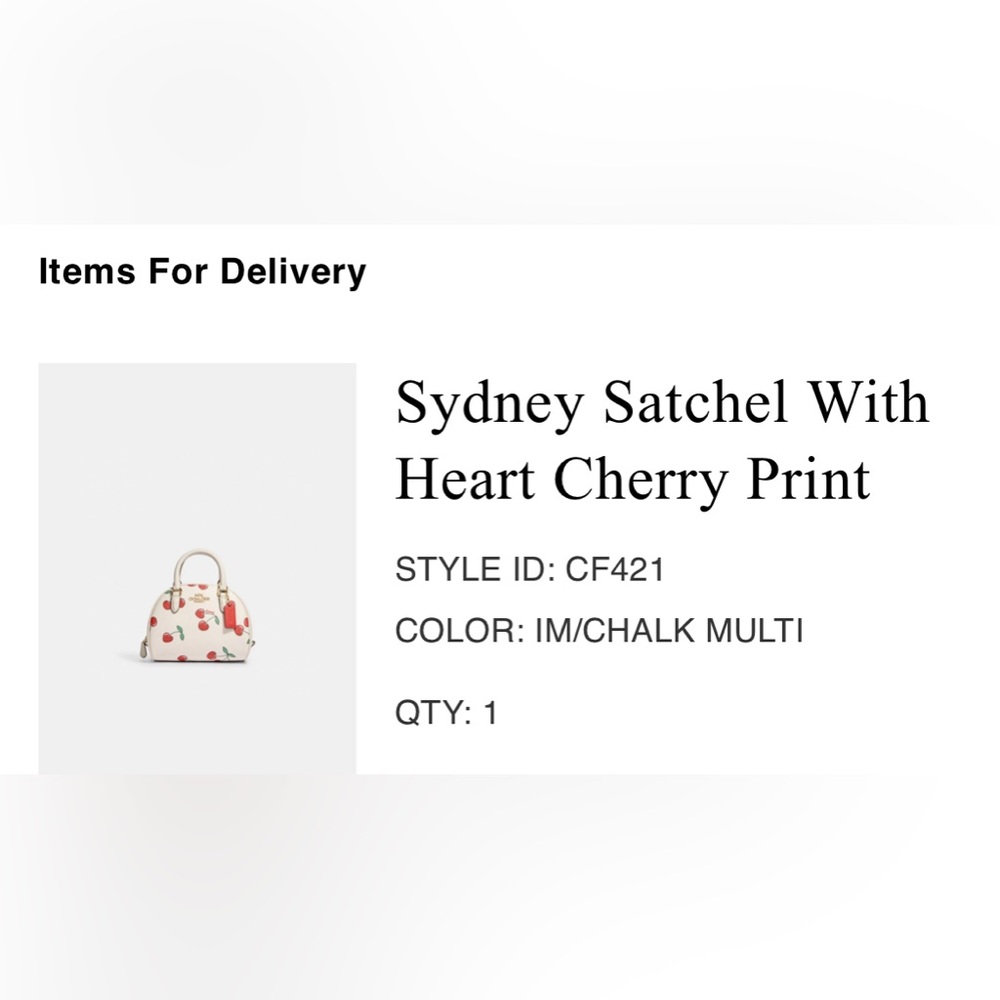 Coach Sydney Satchel Gem